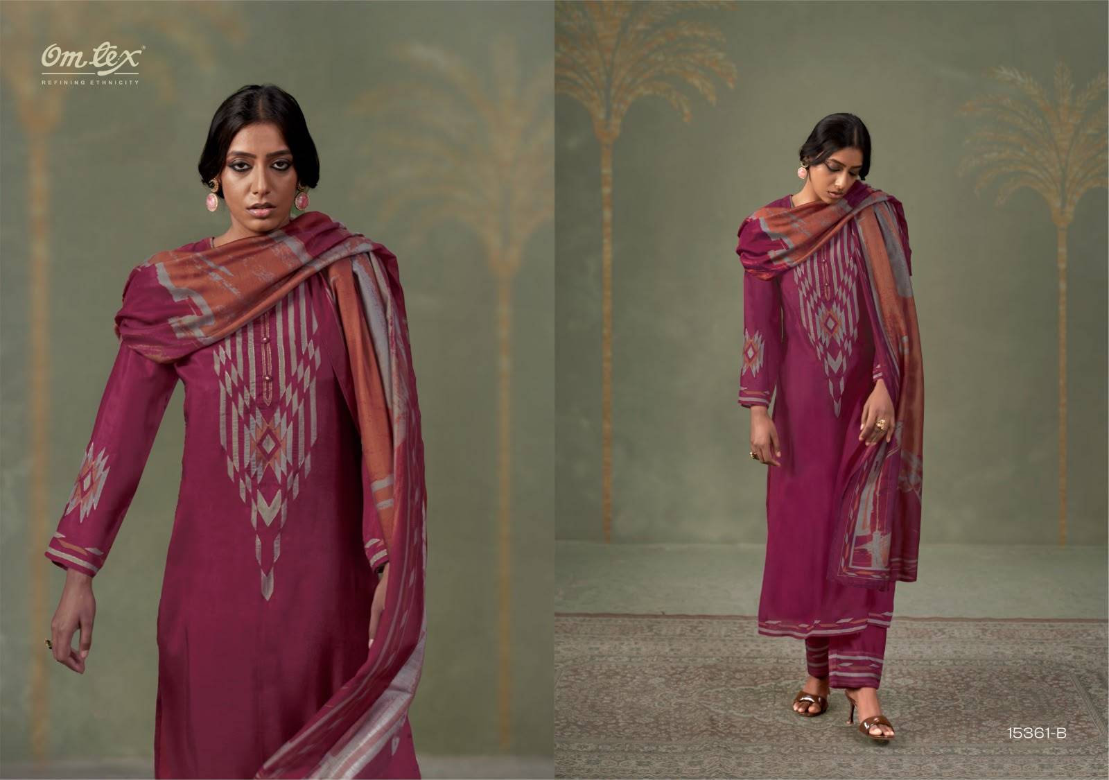 ADARA By OMTEX 15361A To 15361D Series Stylish Beautiful Colourful MUSLIN SILK Dresses At Wholesale Price